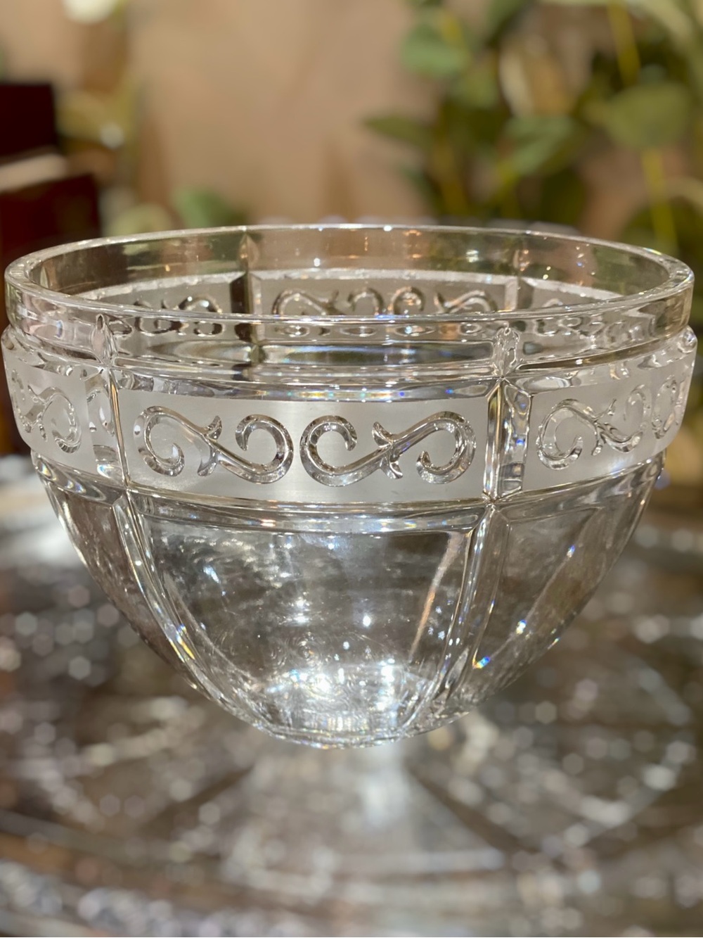 Vintage Marquis by Waterford Arabesque Crystal Fruit Bowl Signed